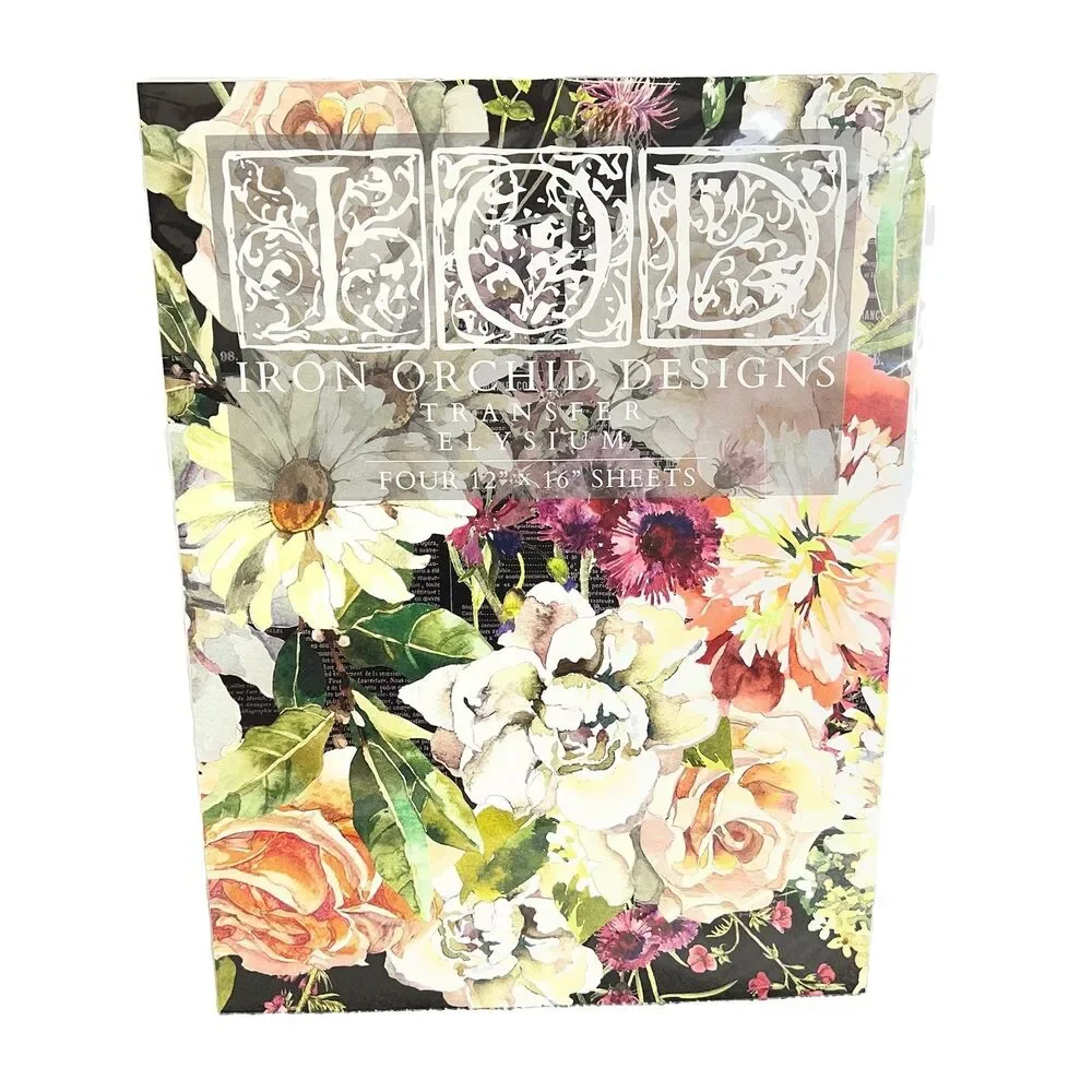 IOD ELYSIUM TRANSFER PACK IRON ORCHID DESIGNS NEW  FLORAL